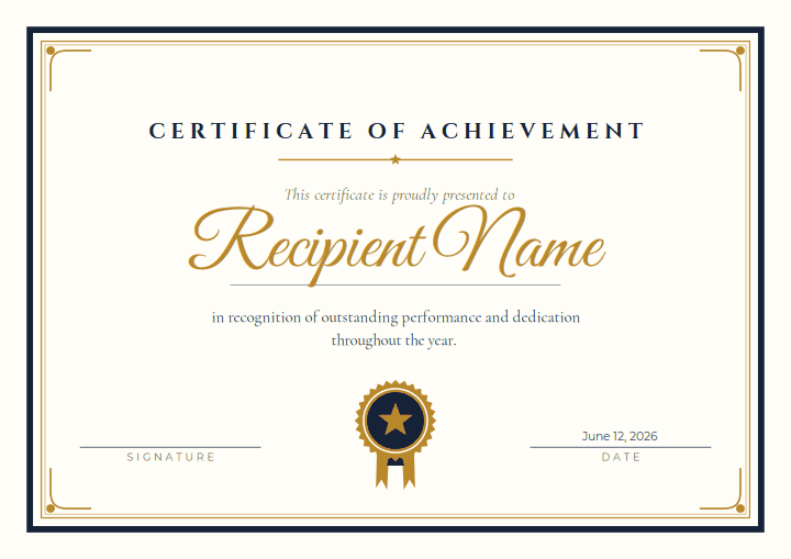 Classic Seal design for the free printable Free Printable Certificate of Excellence Template for Kids