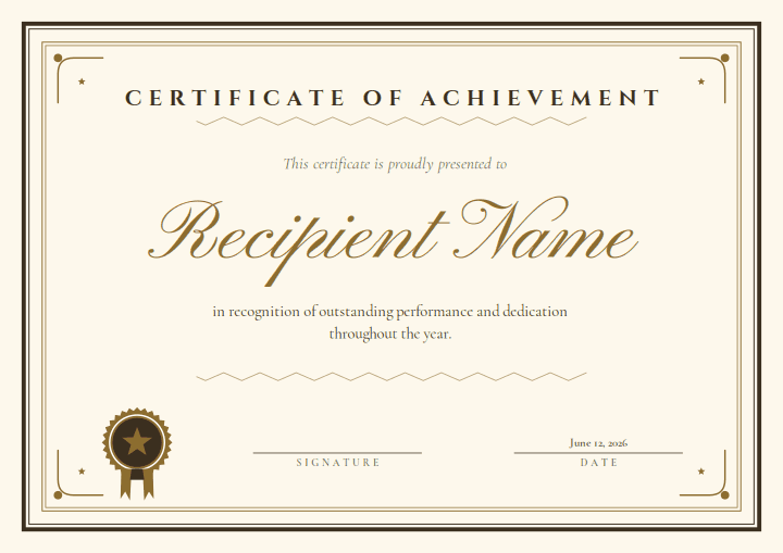 Vintage Diploma design for the free printable Free Printable Certificate of Excellence Template for Kids