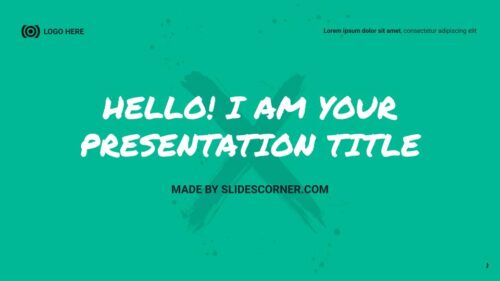 Green and dark blue template