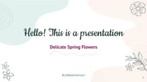 Delicate Spring Flowers Template