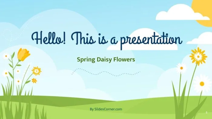 Mavis Spring Daisy Flowers by SlidesCorner.com