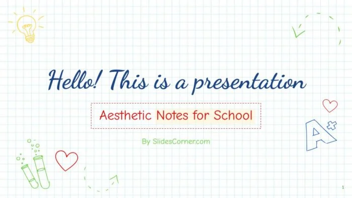 Aesthetic Notes for School by SlidesCorner.com Theme and Template for Google Slides and PowerPoint