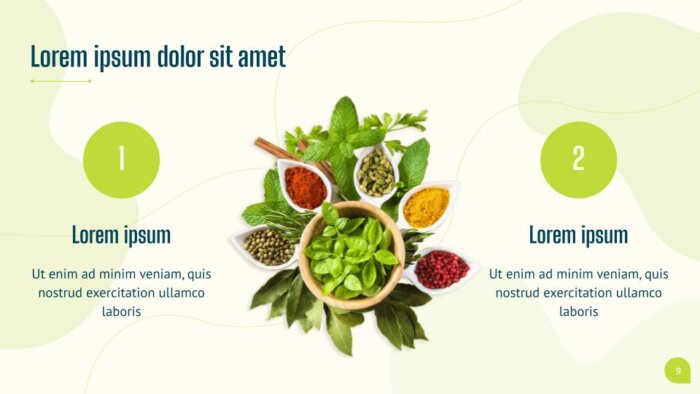 Free healthy food theme for PPT Powerpoint and Google Slides