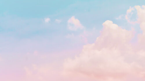 Pastel pink clouds free PPT background