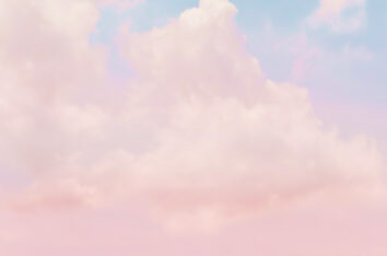 Free PPT background of pastel pink clouds