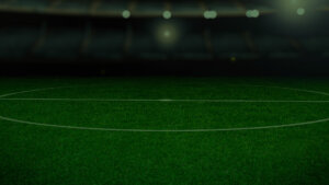 Green Soccer Field Free PPT Background by SlidesCorner