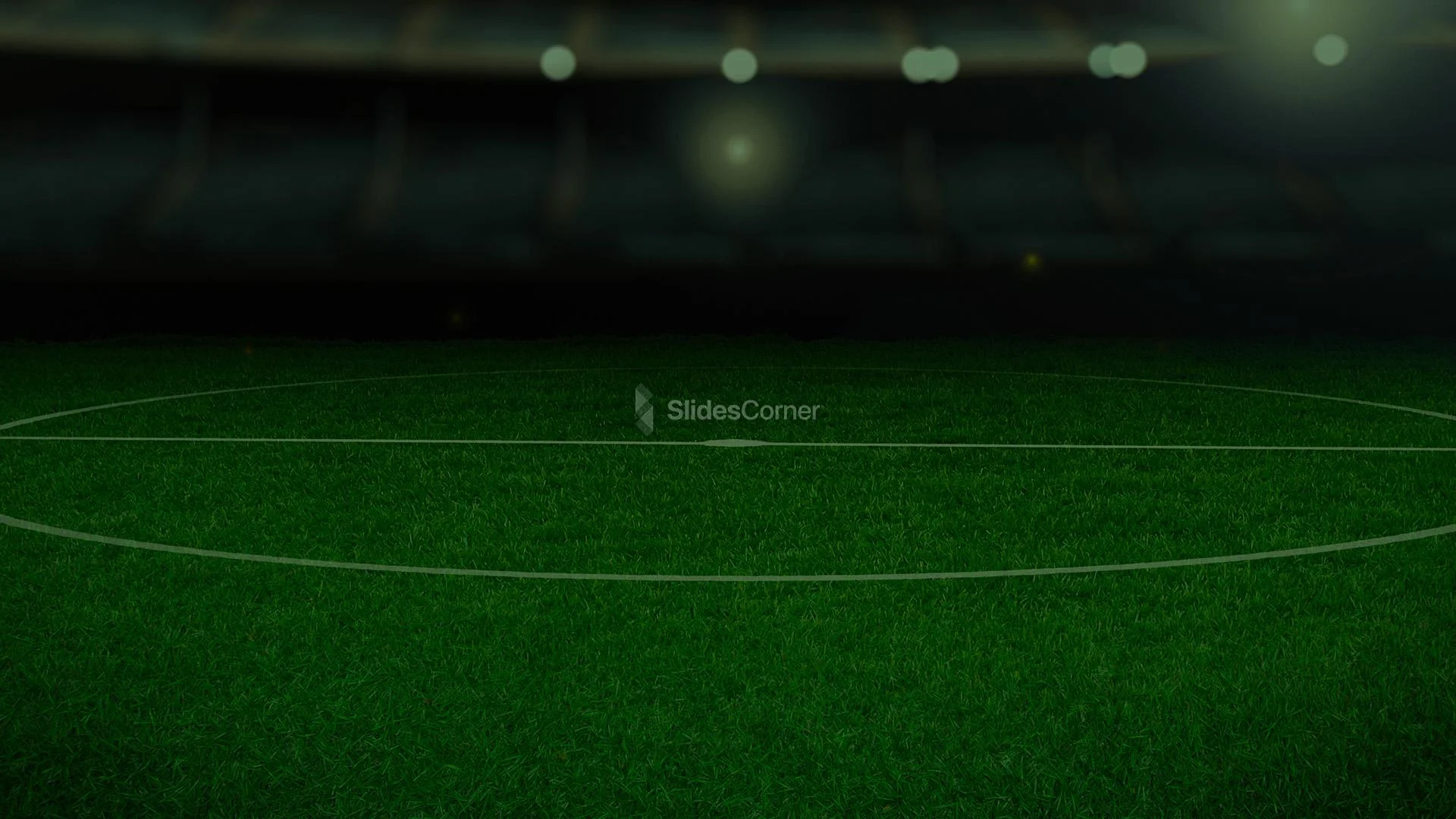 Green Soccer Field Free PPT Background by SlidesCorner