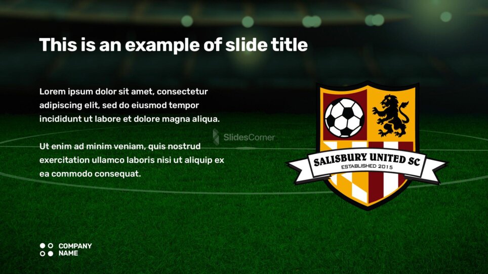 Soccer Field Free PPT Background — SlidesCorner
