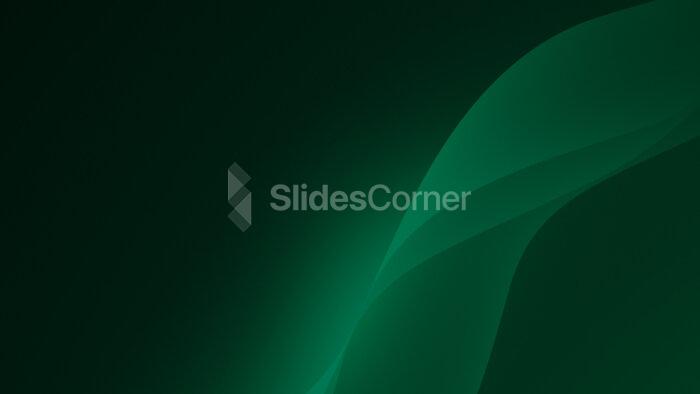 Green Wave Shapes Free PPT Background