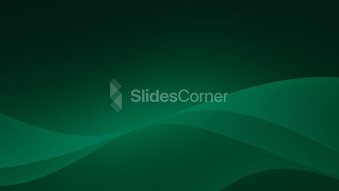 Green Wave Shapes Free PPT Background
