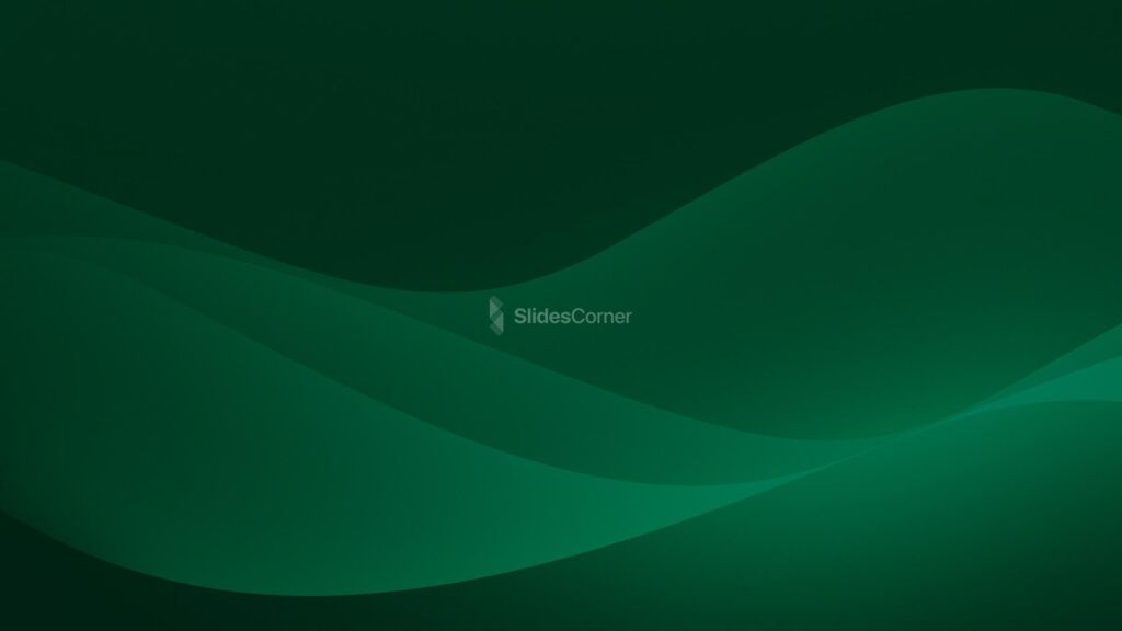 Green Wave Shapes Free PPT Background