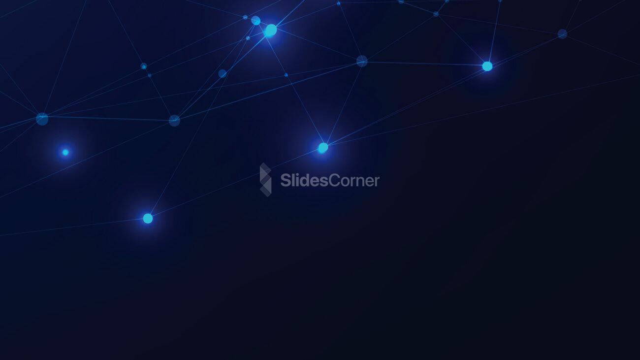 Abstract Blue Dots and Lines PPT Background by SlidesCorner