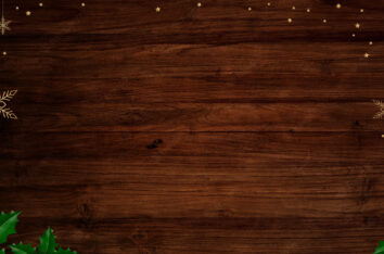 Christmas Snowflakes & Mistletoes on Wood Free PPT Background by SlidesCorner.com