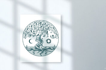 Wall Art Free Zoom Background by SlidesCorner