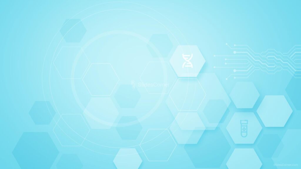 Light Blue Medicine PPT Background for Science
