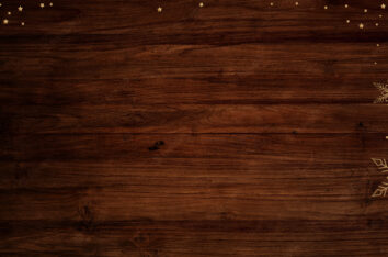 Christmas Snowflakes & Mistletoes on Wood Free PPT Background by SlidesCorner.com