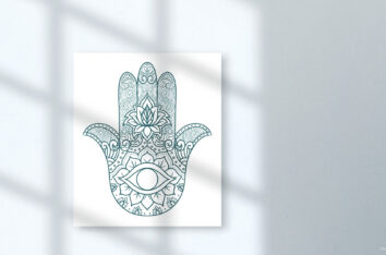 Wall Art Free Zoom Background by SlidesCorner