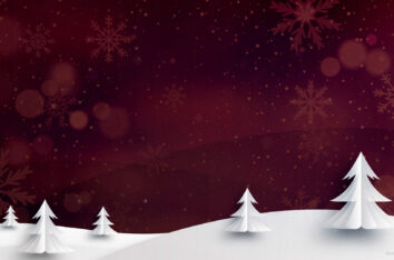 Christmas Snow & Trees Red Free PPT Background by SlidesCorner.com