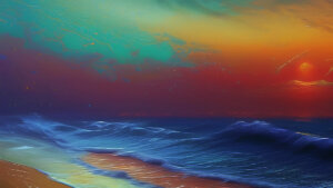 Ocean Waves Background Free PPT Background by SlidesCorner.com