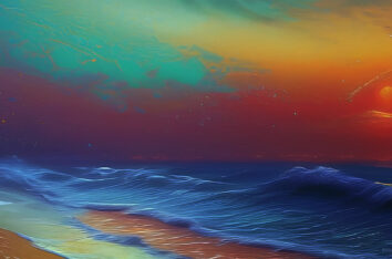 Ocean Waves Background Free PPT Background by SlidesCorner.com