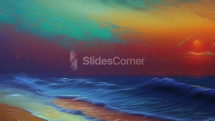 Ocean Waves Background Free for PPT