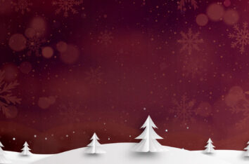 Christmas Snow & Trees Red Free PPT Background by SlidesCorner.com