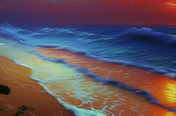 Ocean Waves Background Free PPT Background by SlidesCorner.com