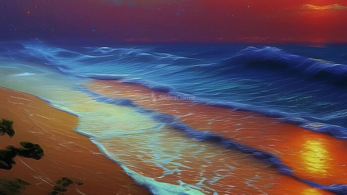 Ocean Waves Background Free for PPT