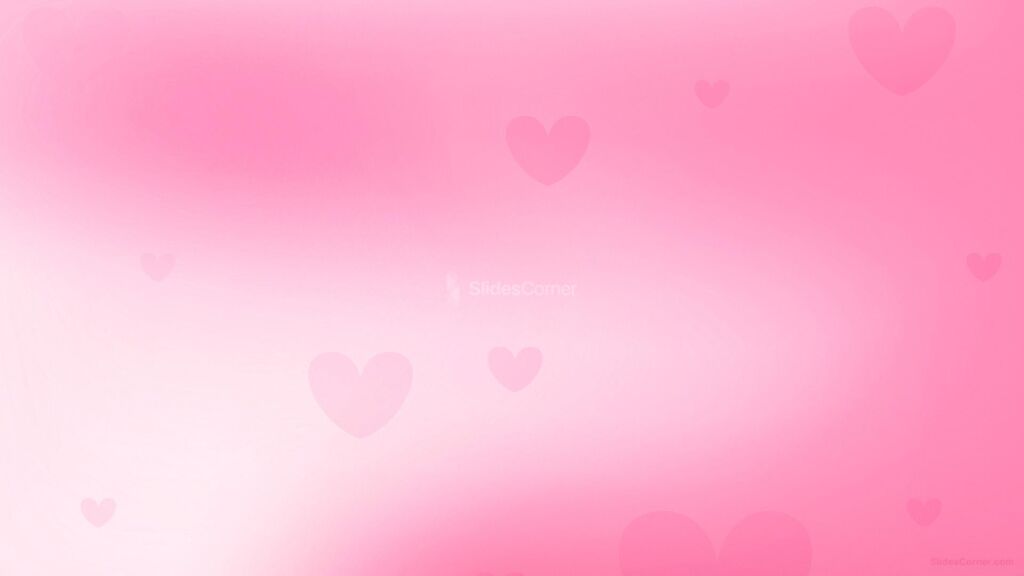 Valentines Hearts on Pink Background