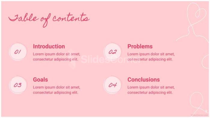 Modern Valentine’s Day Hearts by SlidesCorner.com