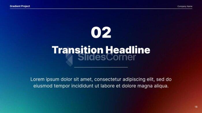 Strong Gradient Colors Template by SlidesCorner.com
