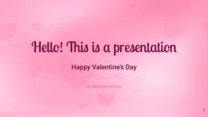 Happy Valentine’s Day Pink Hearts Theme for Google Slides and PowerPoint by SlidesCorner.com