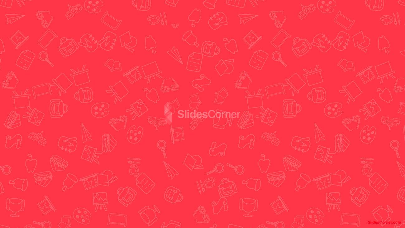 Red Back To School Multicolor Free PPT Background by SlidesCorner.com