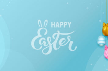 Happy Easter Slide Background for PowerPoint PPT, Google Slides or Wallpaper.