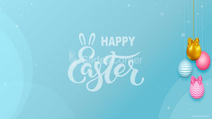Happy Easter Slide Background for PPT, Google Slides or Wallpaper