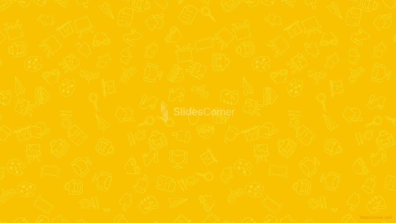 Yellow Back To School Multicolor Free PPT Background by SlidesCorner.com