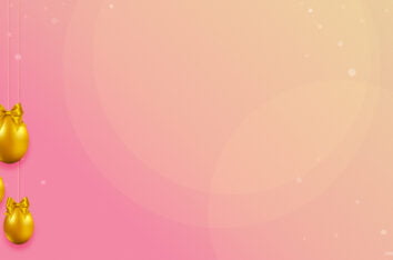 Happy Easter Backgrounds & Wallpapers Pink and Gold HD by SlidesCorner.com