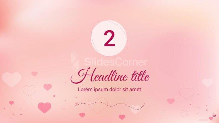 Simple Valentine’s Day Love and Hearts PPT Template by SlidesCorner.com