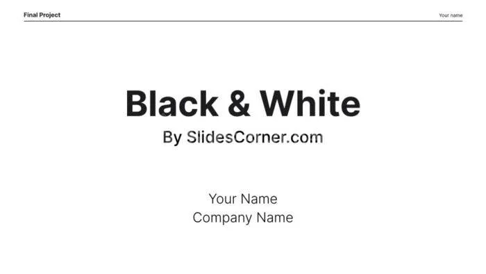 Super Simple Minimal Black & White Theme by SlidesCorner.com