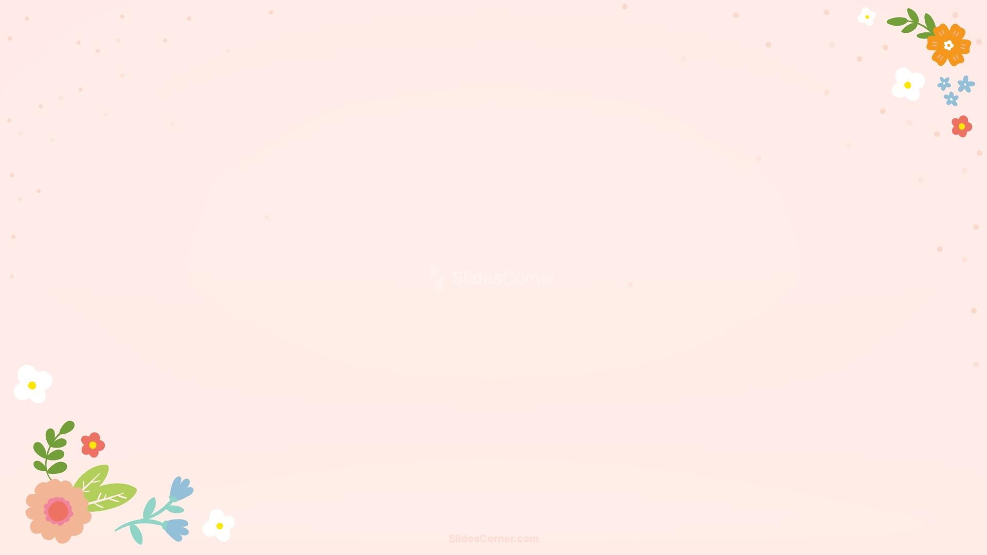 Spring Colorful Flowers PPT Background — SlidesCorner