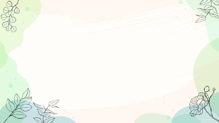 Aesthetic Spring Floral Background for PPT