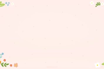 Cute pastel background design with colorful flowers by SlidesCorner.com