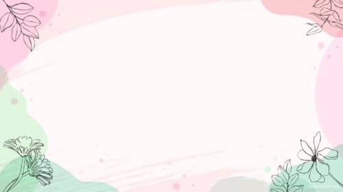 Aesthetic Spring Floral Background for PPT