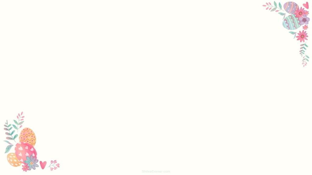 Easter Eggs and Flowers PPT Background · SlidesCorner.com