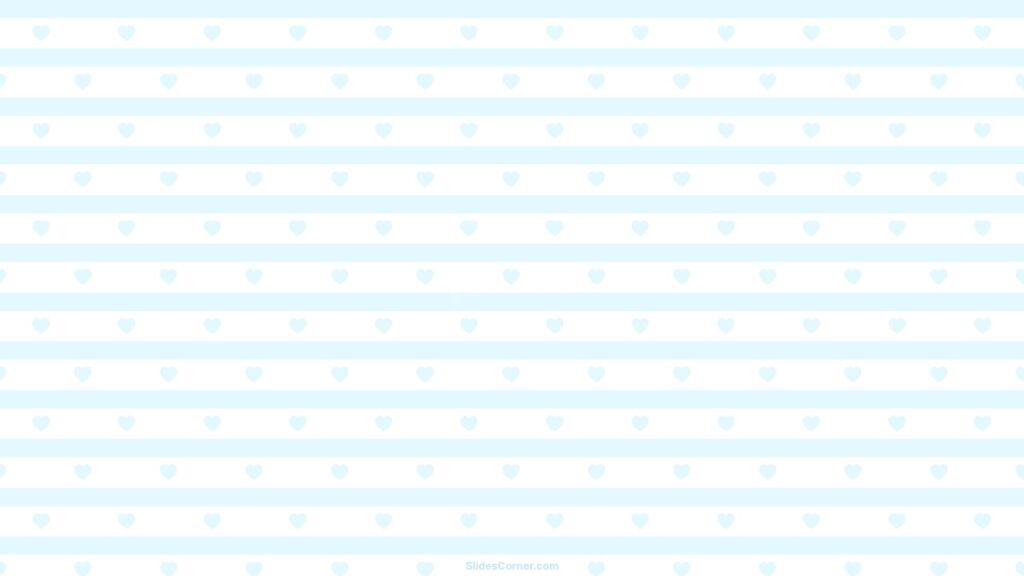 Pastel Striped Background with Hearts for PPT PowerPoint
