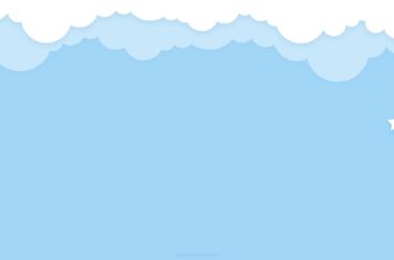 Baby Blue Clouds and Stars PPT Background Design