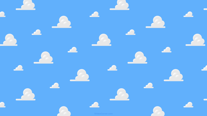 Toy Story Clouds And Stars PPT PowerPoint Background & Wallpaper