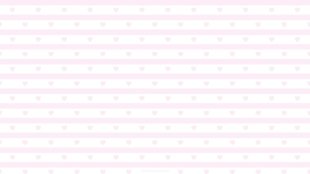 Pastel Striped Background with Hearts for PPT PowerPoint