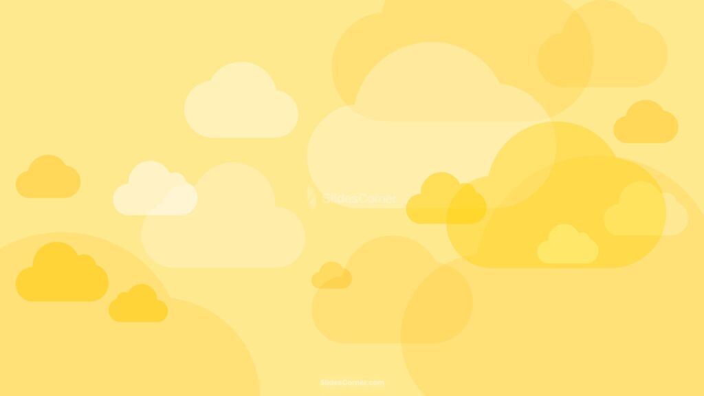 Yellow Clouds on Pastel Gradient PPT Background