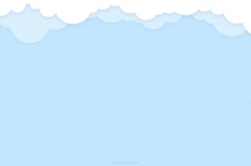 Baby Blue Clouds and Stars PPT Background Design